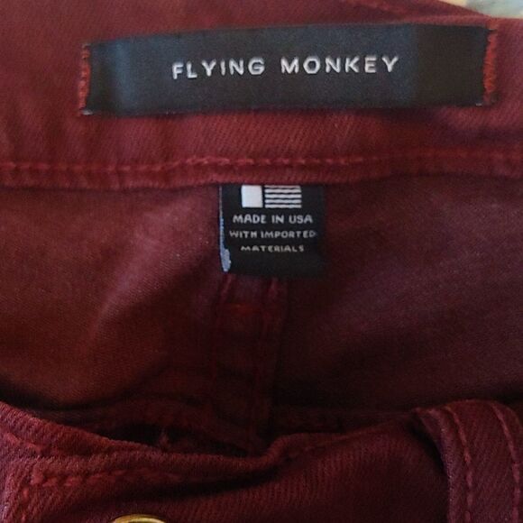 Flying Monkey Women's Burgundy Skinny Jeggings Size 26 - Picture 7 of 10